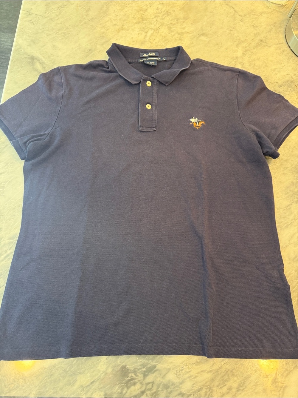 Vintage y2k 1990s Ralph Lauren Golf - Navy with Embroidered horse size L